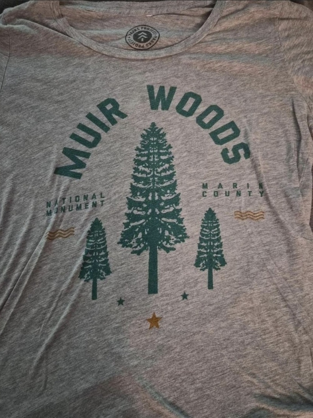 Parks Project Gray Tee with Green Muir Woods Graphic